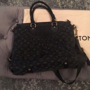 Louis Vuitton cabby GM denim black / with strap
